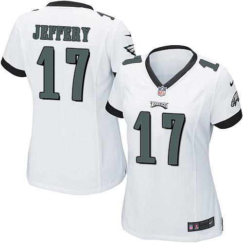 Nike Eagles #17 Alshon Jeffery White Women's Stitched NFL New Elite Jersey